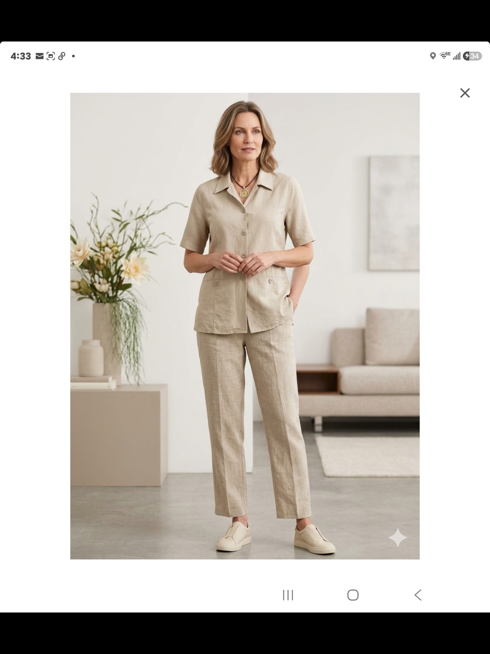Women's 2-Piece Safari Utility Set Beige Tan Button-Front Shirt & Cargo Pants M
